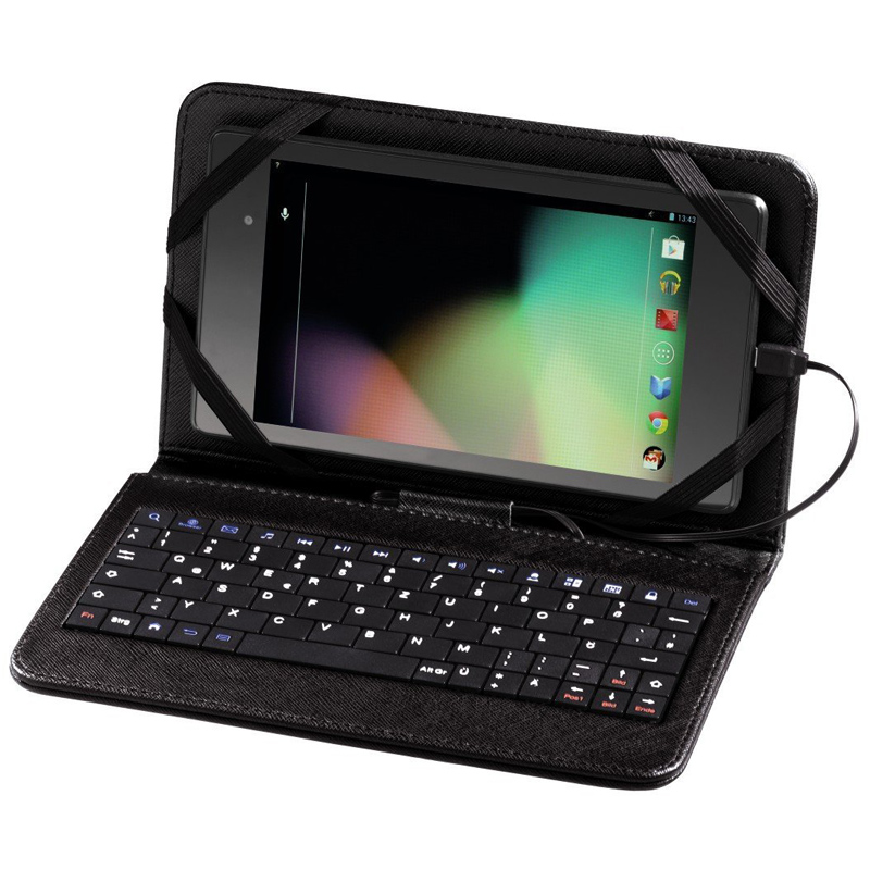 Hama OTG-Tablet-Tasche mit integrierter Tastatur, Displaygröße 17,8 cm (7