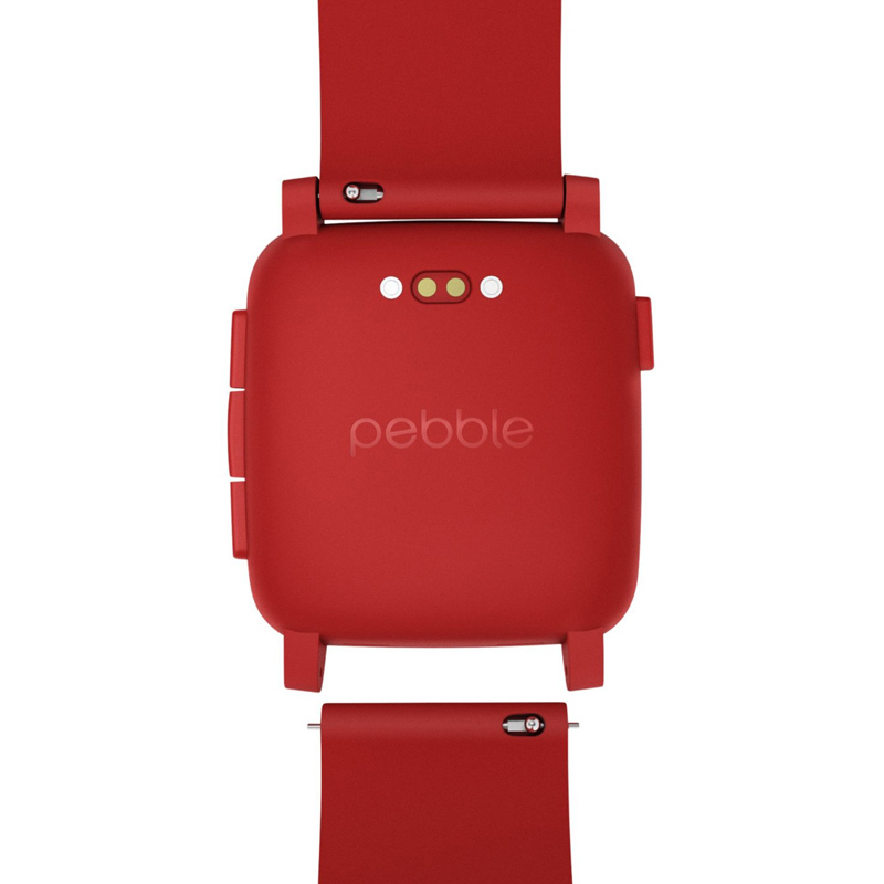 Pebble Time Smartwatch rot
