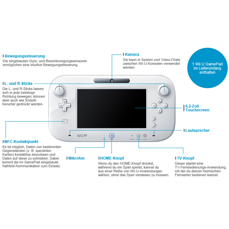 Nintendo Wii U Premium Pack 32GB Black + Super Mario & Luigi