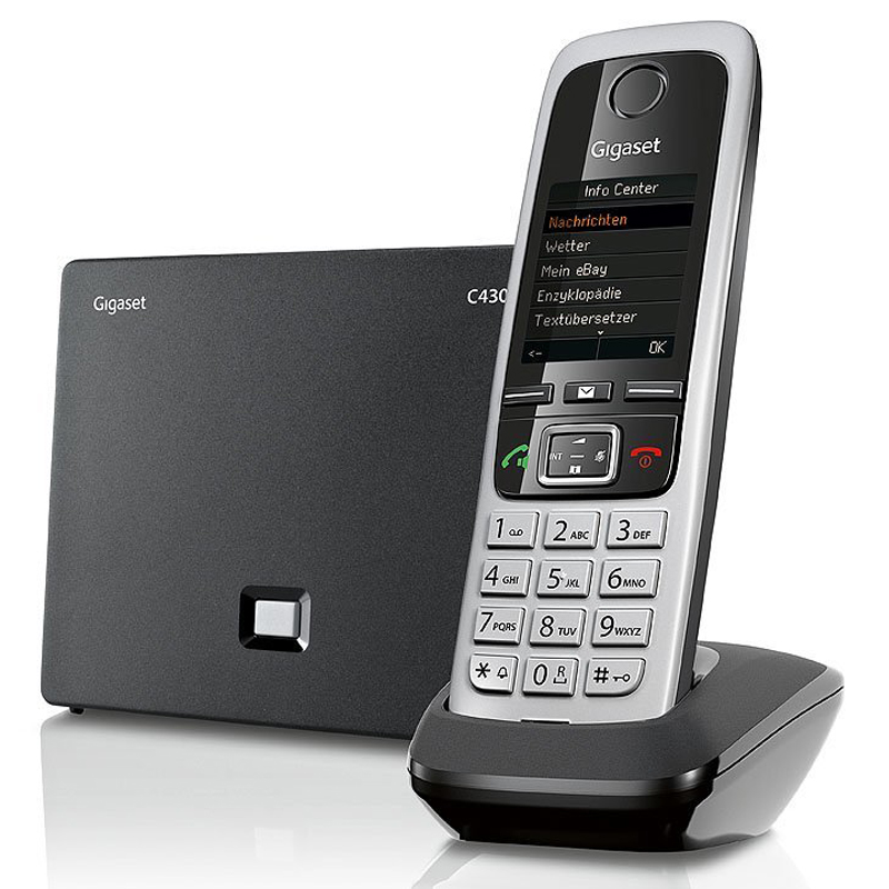 Gigaset C430A IP mit AB Schnurlostelefon schwarz