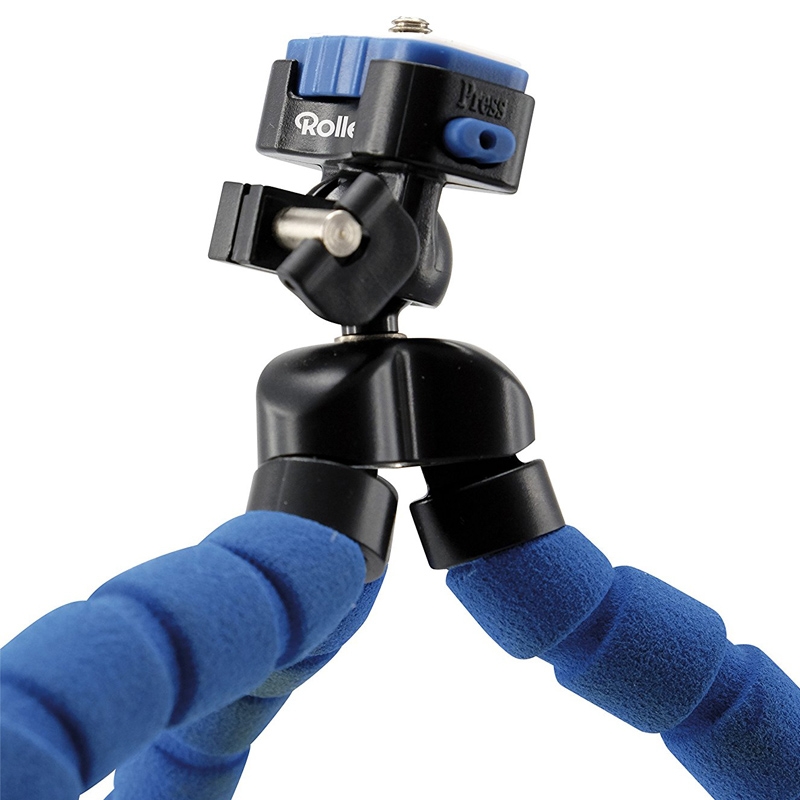 Rollei Monkey Pod - Biegsames Mini Stativ mit flexiblen Beinen blau