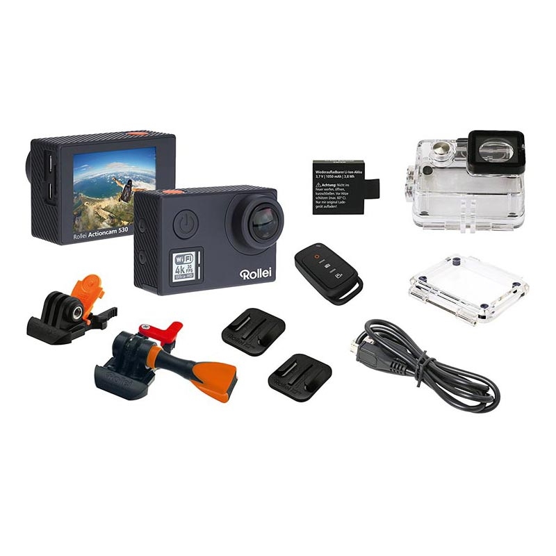 Rollei Actioncam 530 WiFi Action Cam mit 4k Video Auflösung schwarz