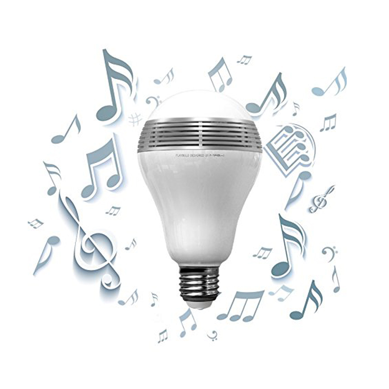 MiPow LED-Lampe mit Lautsprecher Playbulb warm-weiß silber