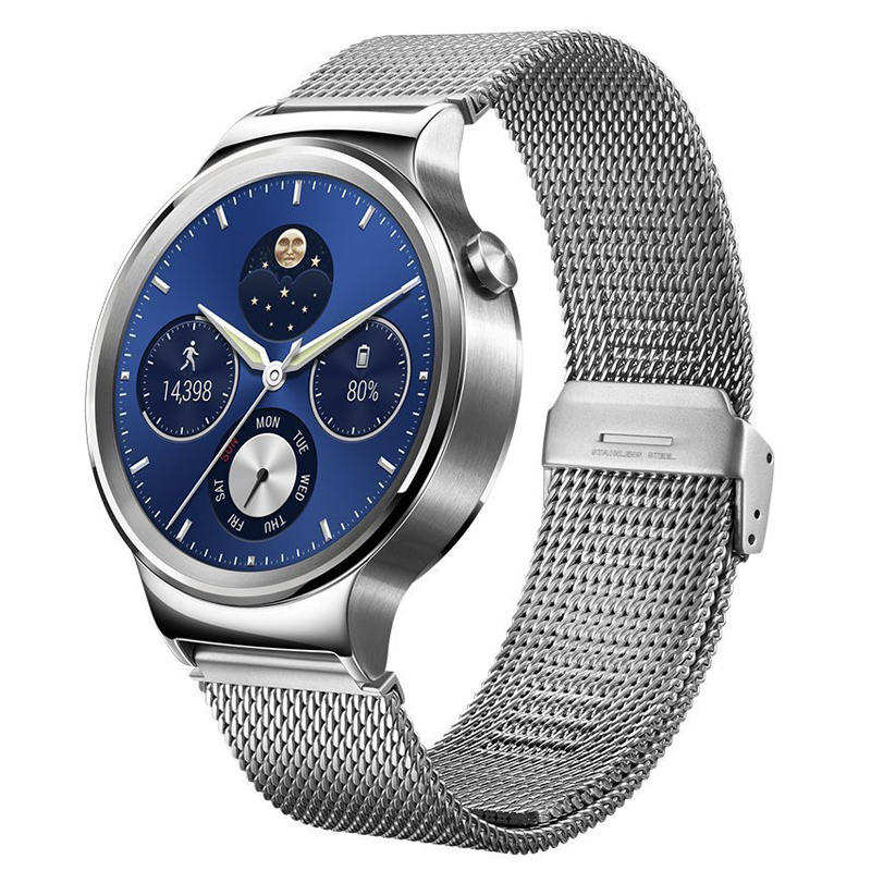 Huawei Watch Classic mit Netzarmband silber