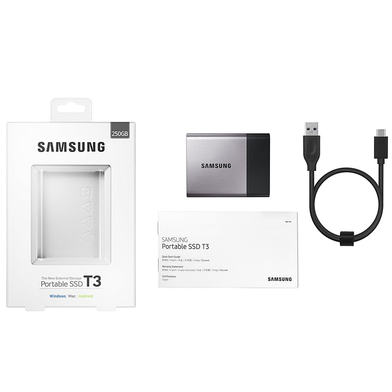 SAMSUNG Portable T3 SSD 250GB USB 3.1 Gen.1 Type C