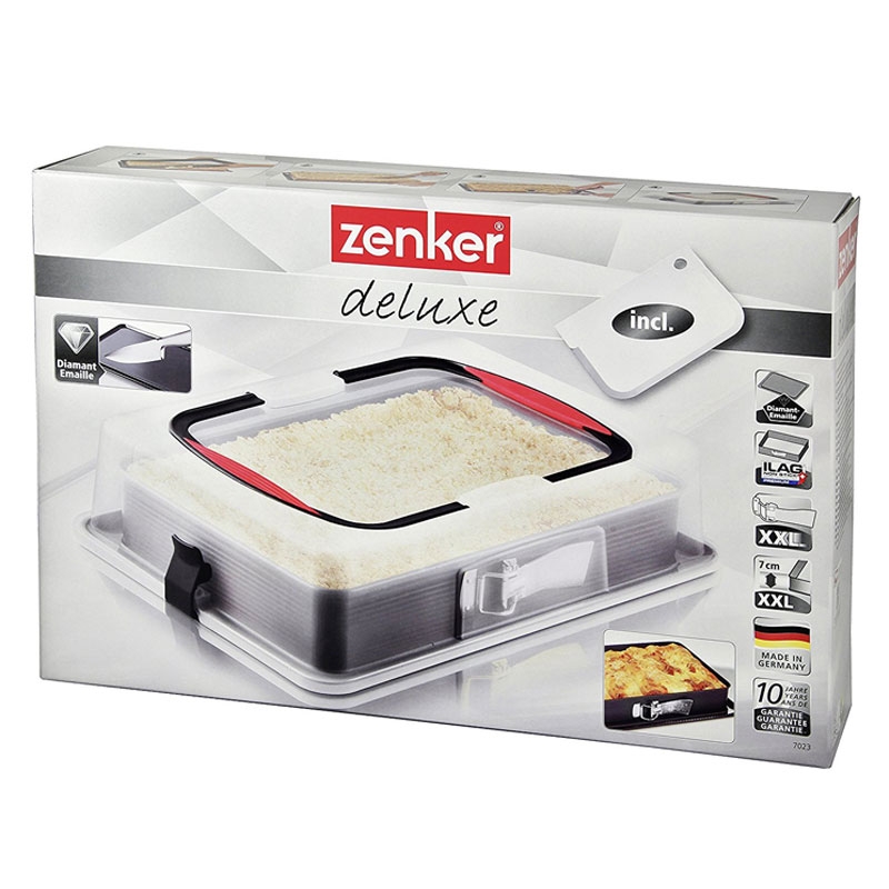 Zenker Rechteck Spring-Form Kuchentransportbox antihaftbeschichtet