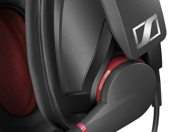 Sennheiser GSP 350 geschlossenes Gaming Headset schwarz rot