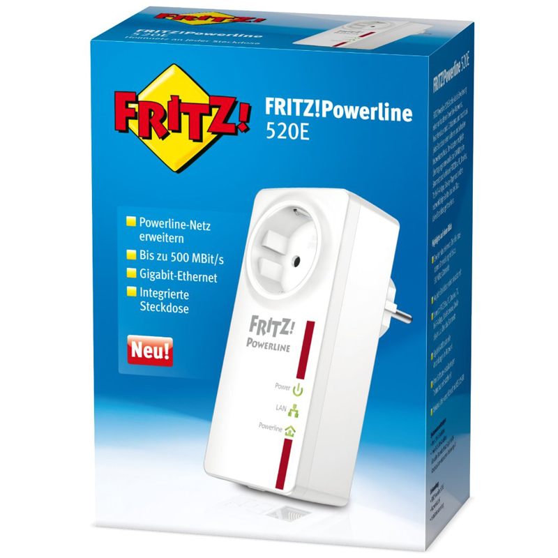 AVM Fritz!Powerline 520E (Einzeladapter)