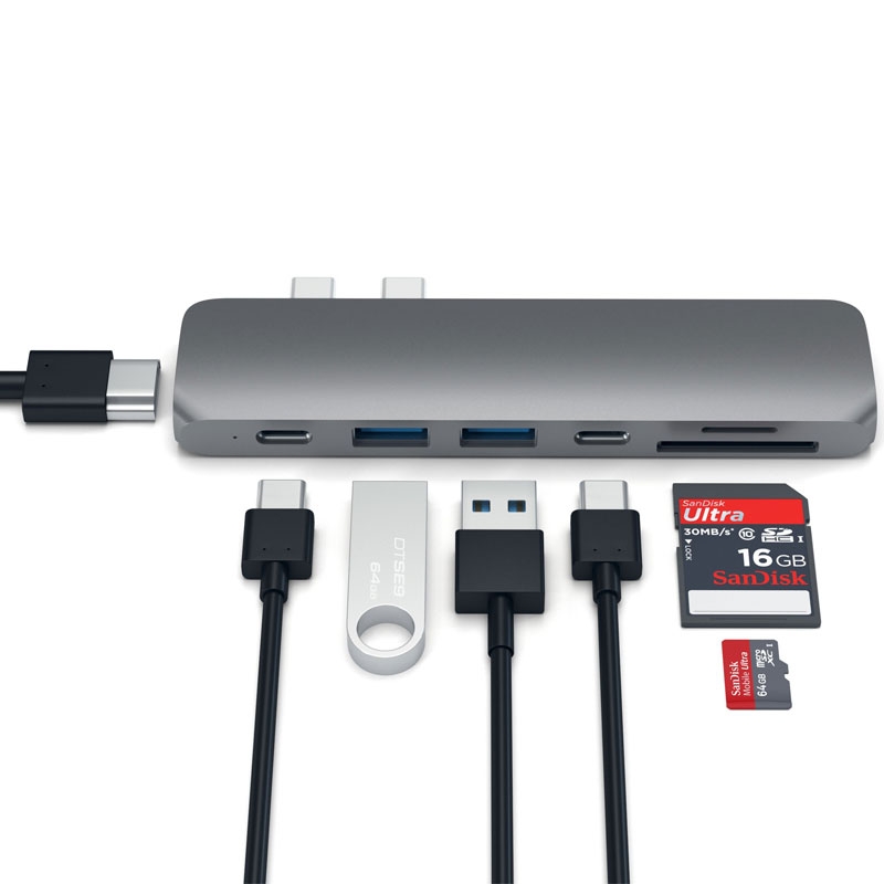 Satechi Type-C Pro Hub mit 4K HDMI Space Gray