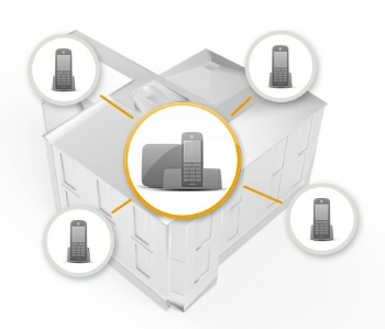 Gigaset SL350A Schnurlostelefon mit Anrufbeantworter platin schwarz