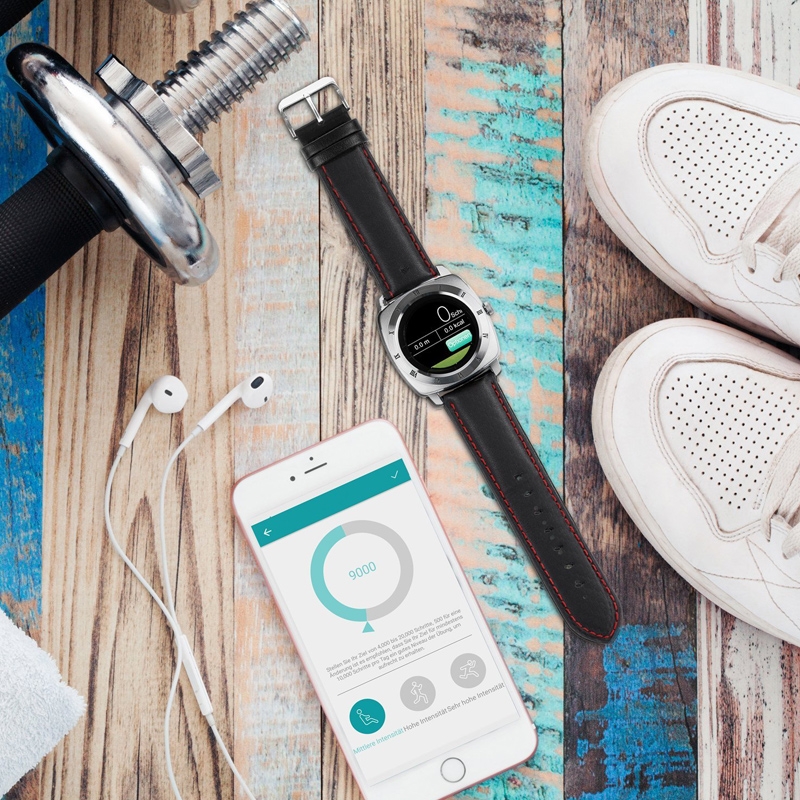 Xlyne X-WATCH NARA XW PRO Carbon red black Smartwatch