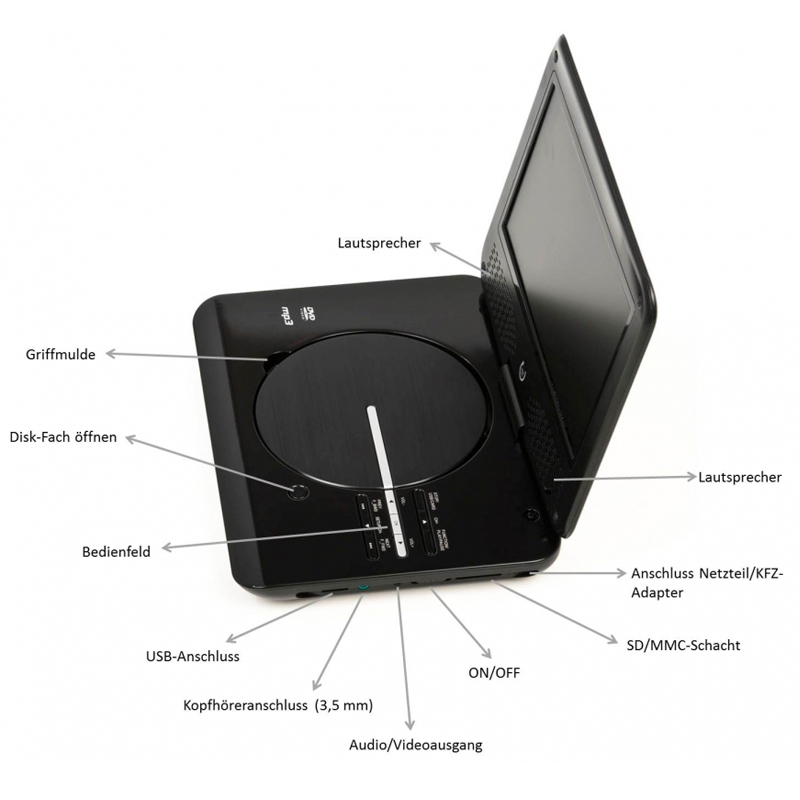 Dual DVD-P 905 portabler DVD-Player