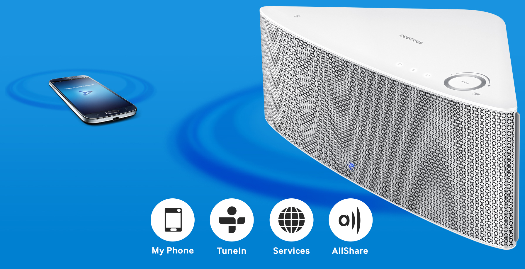 Samsung WAM751/EN Multiroom-Lautsprecher weiß (Premium-Modell)