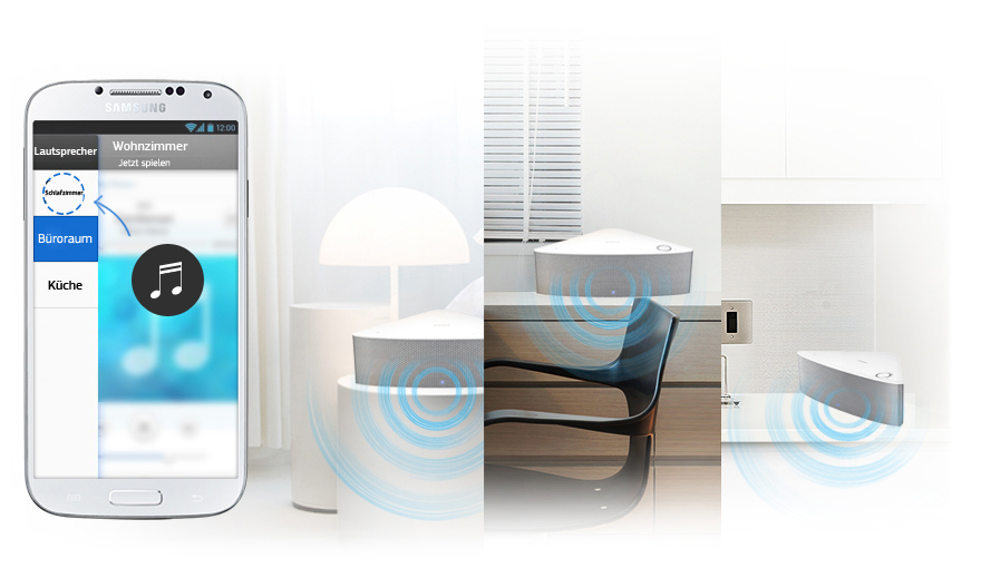 Samsung WAM551/EN Multiroom-Lautsprecher weiß (Premium-Modell)