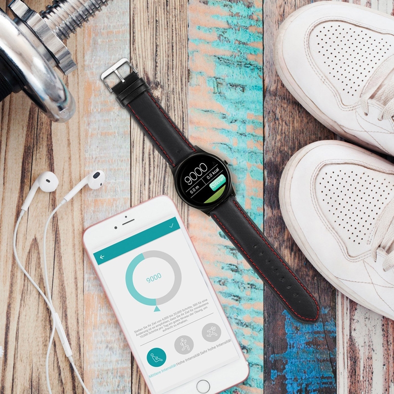 Xlyne X-WATCH QIN XW PRIME II Carbon red black Smartwatch