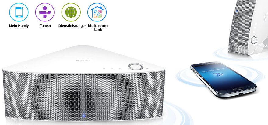Samsung WAM551/EN Multiroom-Lautsprecher weiß (Premium-Modell)