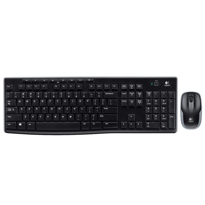 Logitech MK270 Cordless Maus+Tastatur Set USB schwarz (2.Wahl)