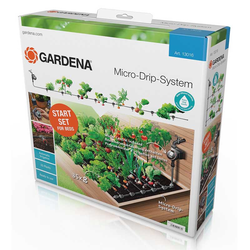 GARDENA 13016-20 Micro-Drip-System Tropfbewässerungsset Beet automatic