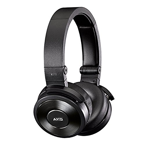 AKG 619 Premium DJ-On-Ear Kopfhörer mit Apple iPhone Steuerung und Mikrofon schwarz