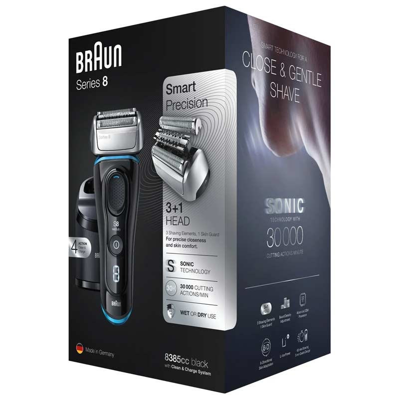 Braun Series 8 8385cc mit Clean&Charge System Folienrasierer schwarz