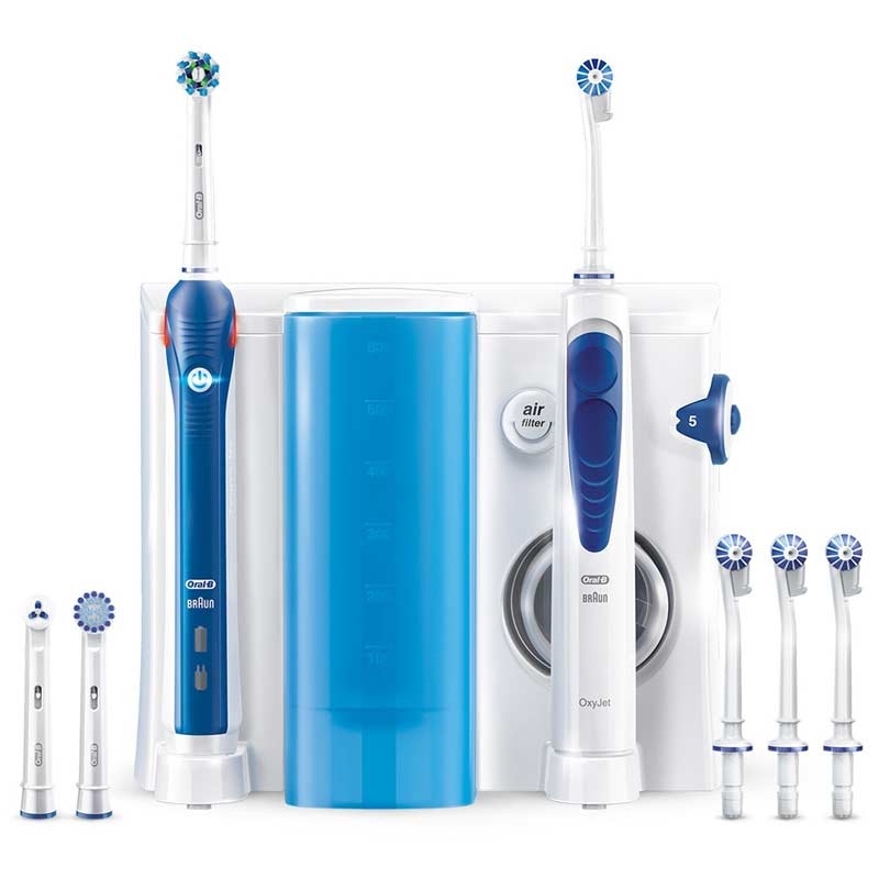 Braun Oral-B OxyJet Munddusche + Pro 2000 Elektrische Zahnbürste