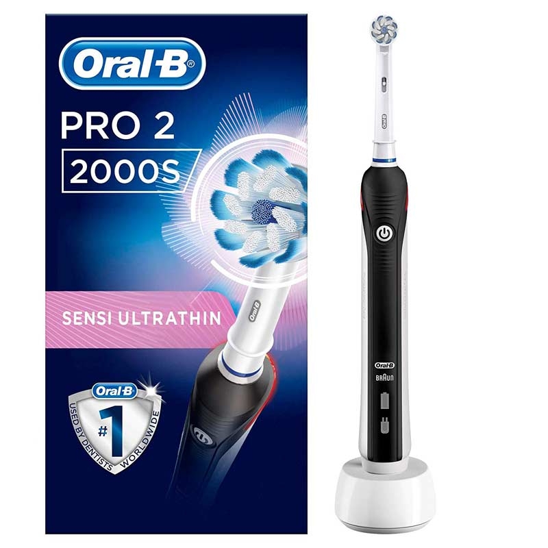 Oral-B Pro 2 2000S Elektrische Zahnbürste schwarz