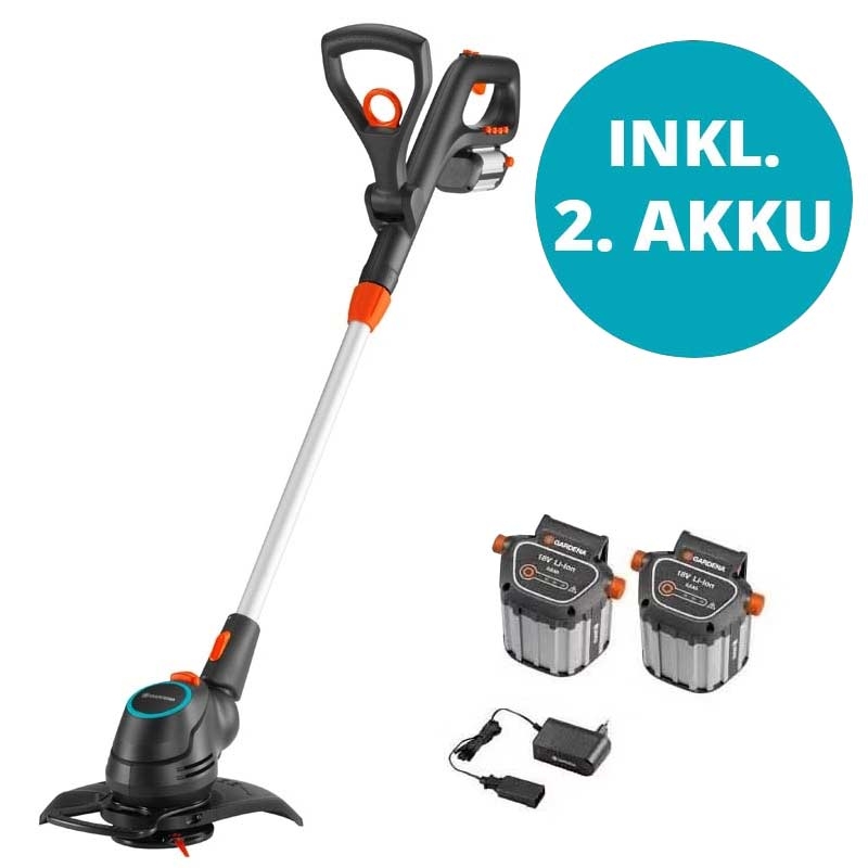 GARDENA 09878-20 Akku-Trimmer ComfortCut Li-18/23 Ready-To-Use Set