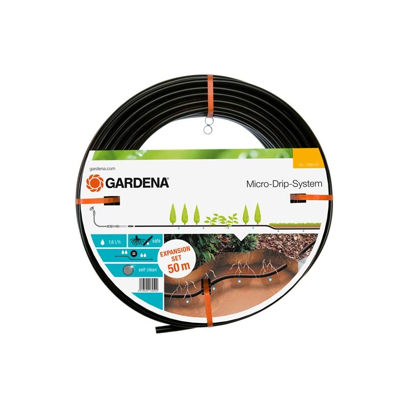 GARDENA 01395-20 Micro-Drip-System Erweiterungsset für Tropfrohr 50m