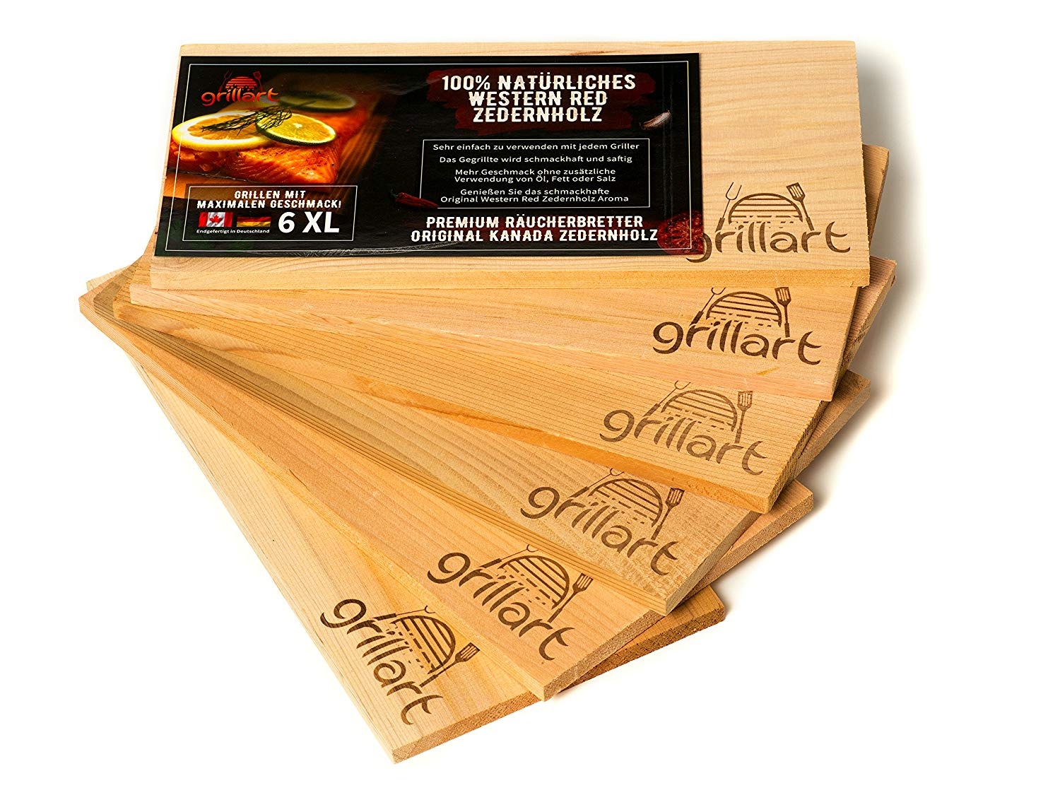 grillart Zedernholzbretter 6er Set