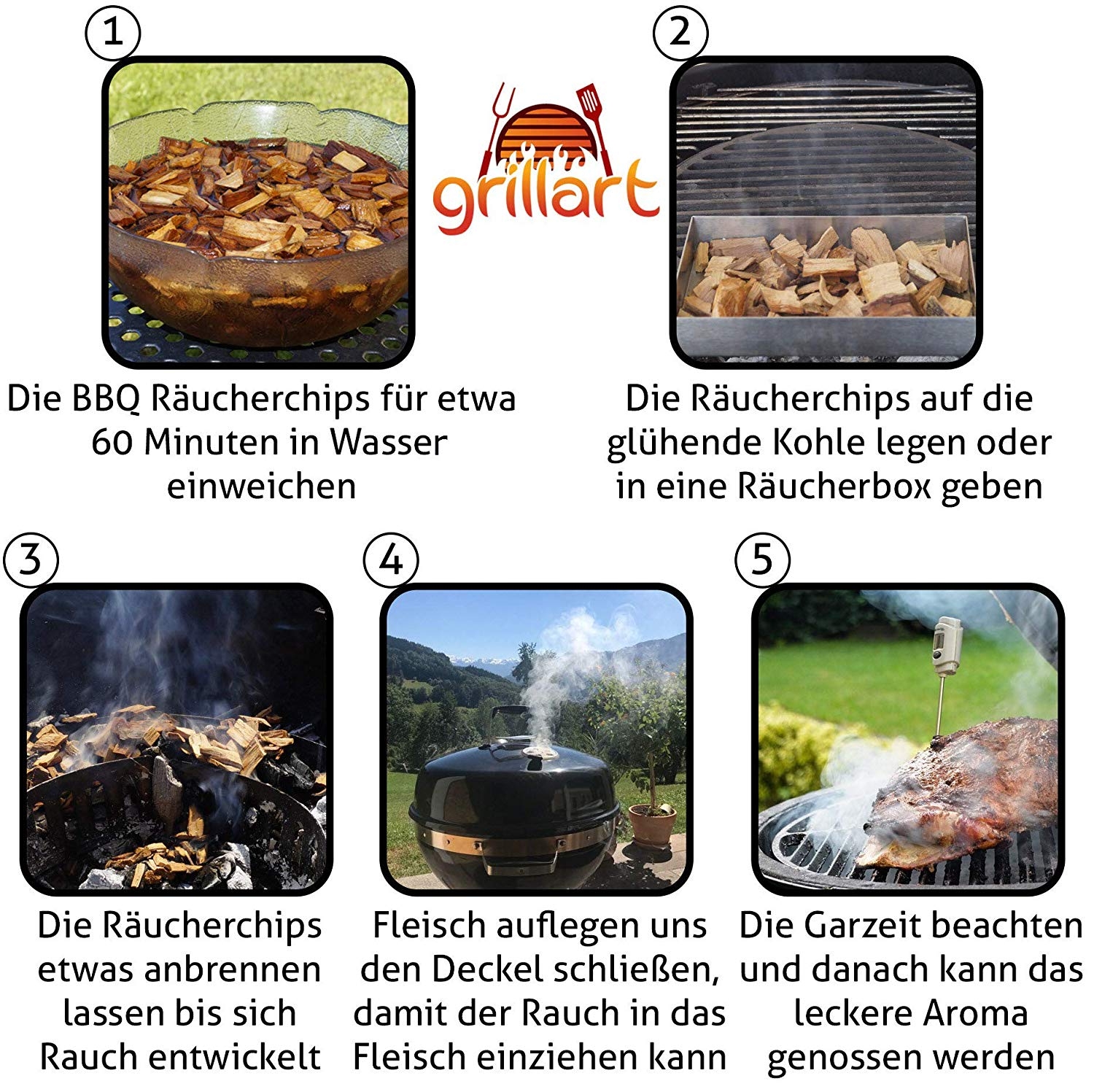 grillart Räucherchips Kirsche 750g