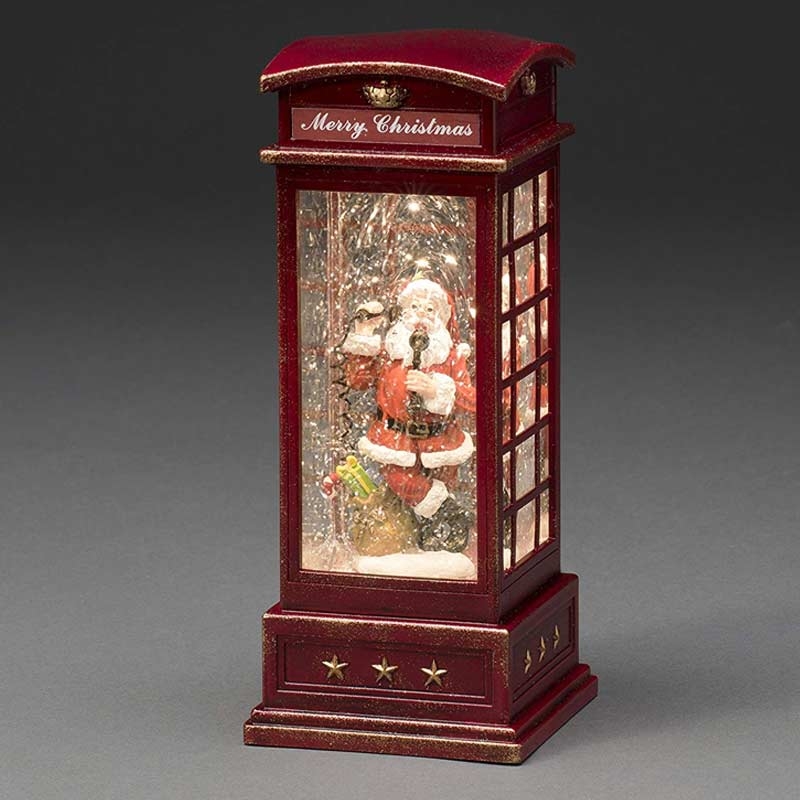 Konstsmide, 4363-550, LED Telefonzelle mit Weihnachtsmann