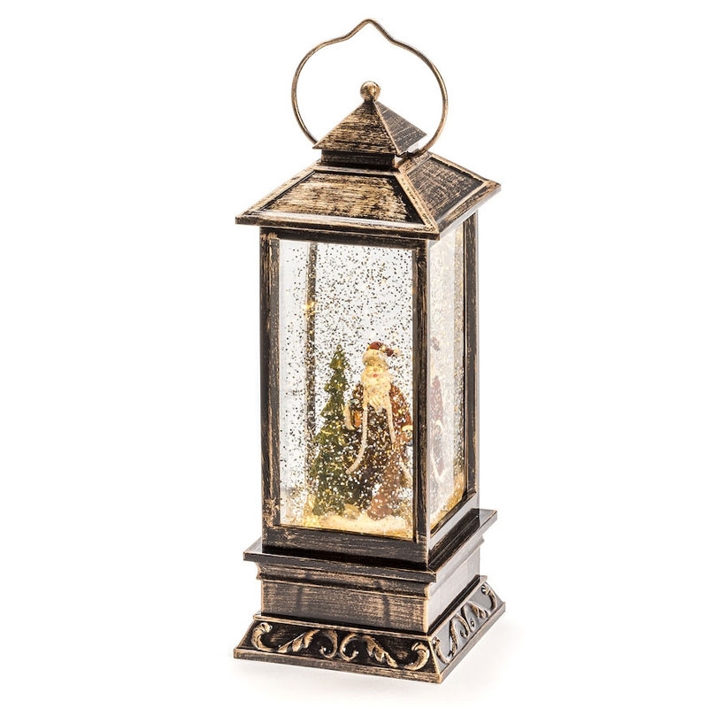 Konstsmide 2888-000 LED Schneelaterne mit Weihnachtsmann