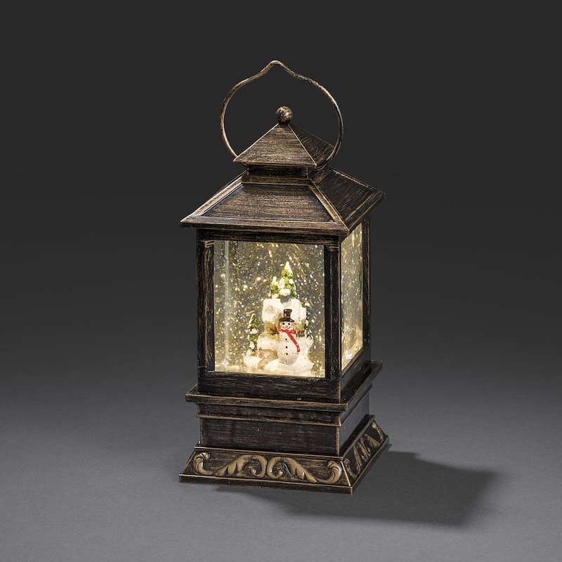 Konstsmide 2808-000 LED Schneelaterne mit Schneemann