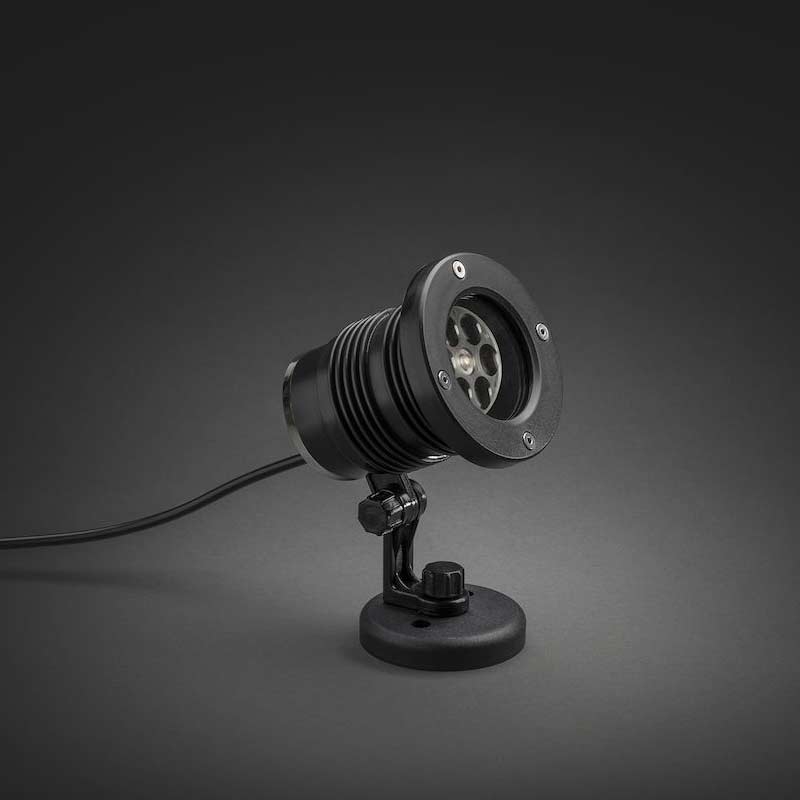Konstsmide 4542-500 LED Lichtprojektor mit bunten Weihnachtsfiguren, mit Fernbedienung