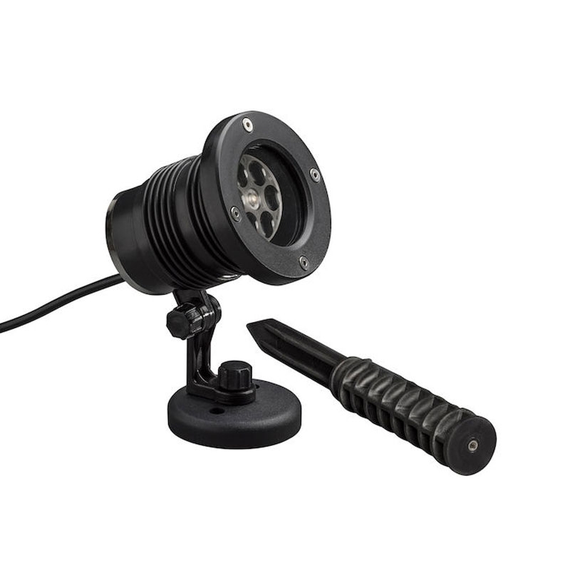 Konstsmide 4543-500 LED Lichtprojektor mit bunten Schneeflocken, mit Fernbedienung