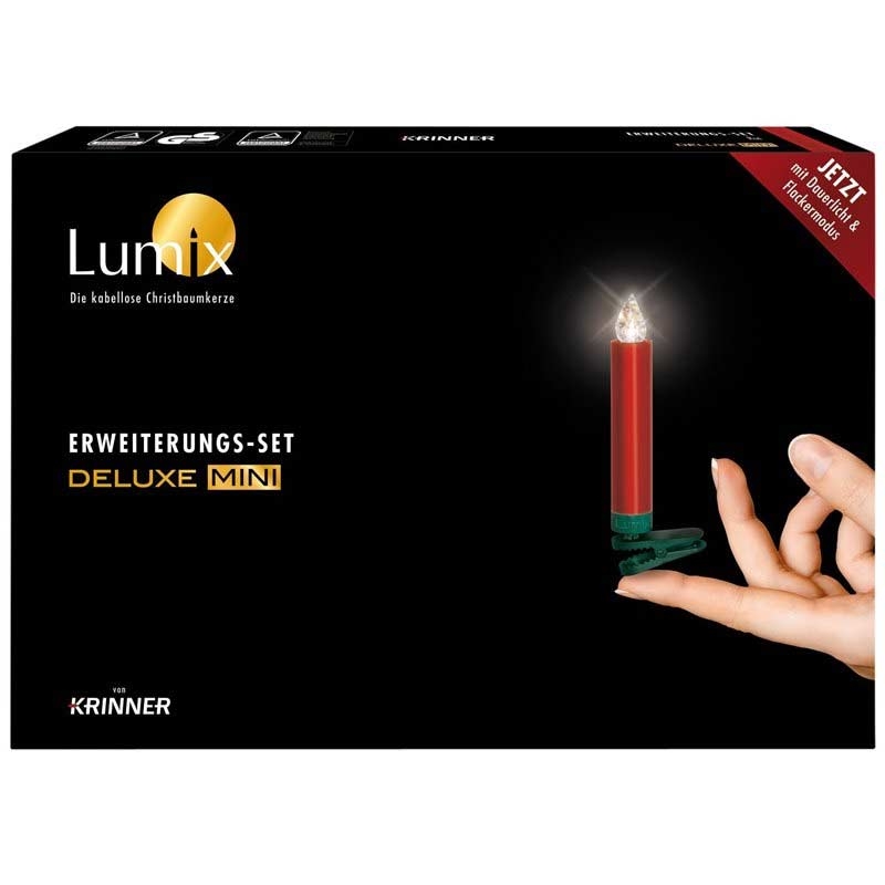 Krinner Lumix Deluxe Mini Erweiterungs 7er-Set Rot LED-Christbaumbeleuchtung
