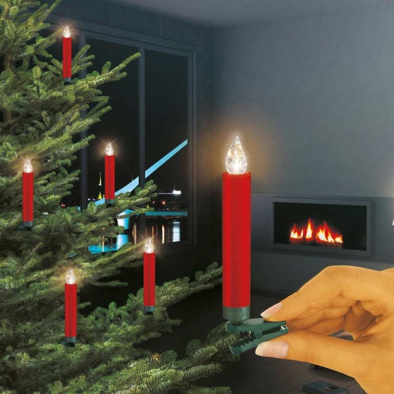 Krinner Lumix Deluxe Mini Erweiterungs 7er-Set Rot LED-Christbaumbeleuchtung