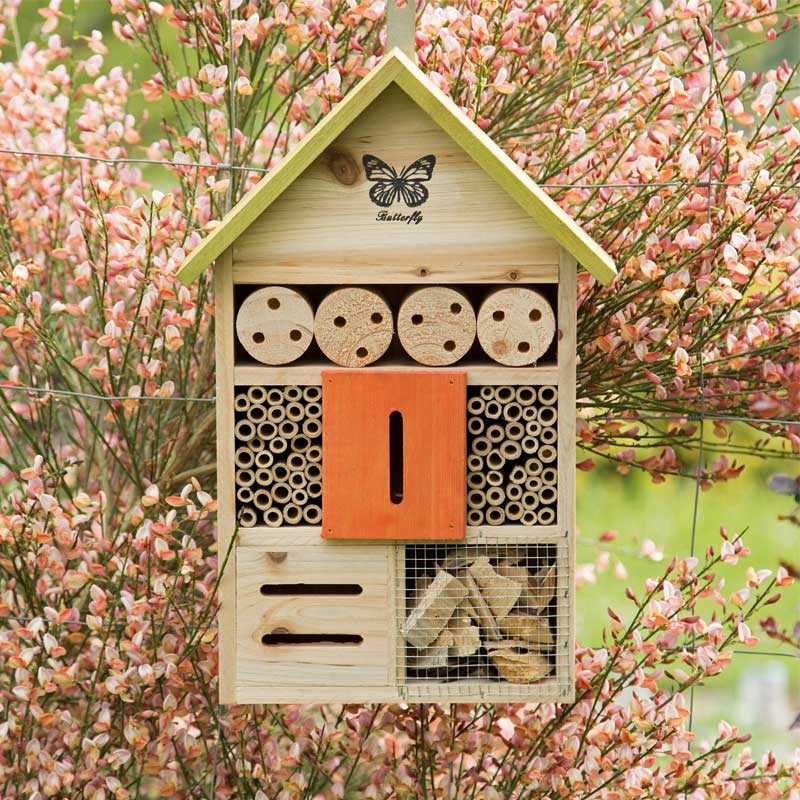 Relaxdays Insektenhotel Butterfly bunt