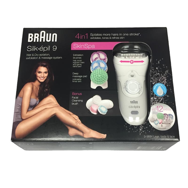 Braun Silk-épil 9 SkinSpa Epilierer 9-969v weiß Ausstellungsgerät