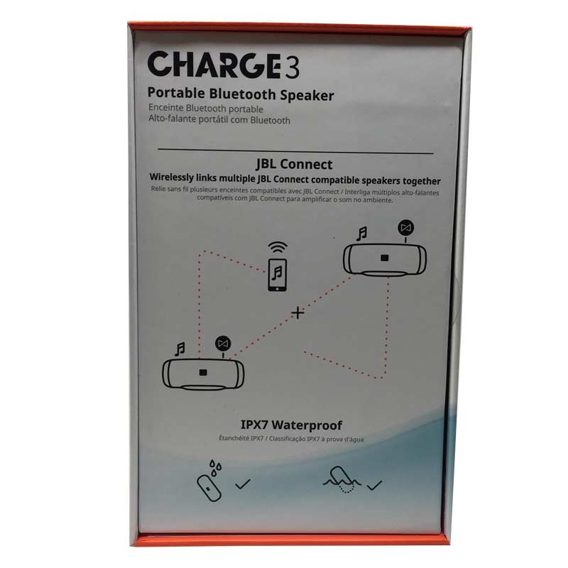 JBL Charge 3 Tragbarer Bluetooth-Lautsprecher grau