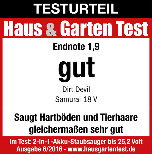 Dirt Devil DD699-3 Samurai 18 Kabelloser Akku-Handstaubsauger