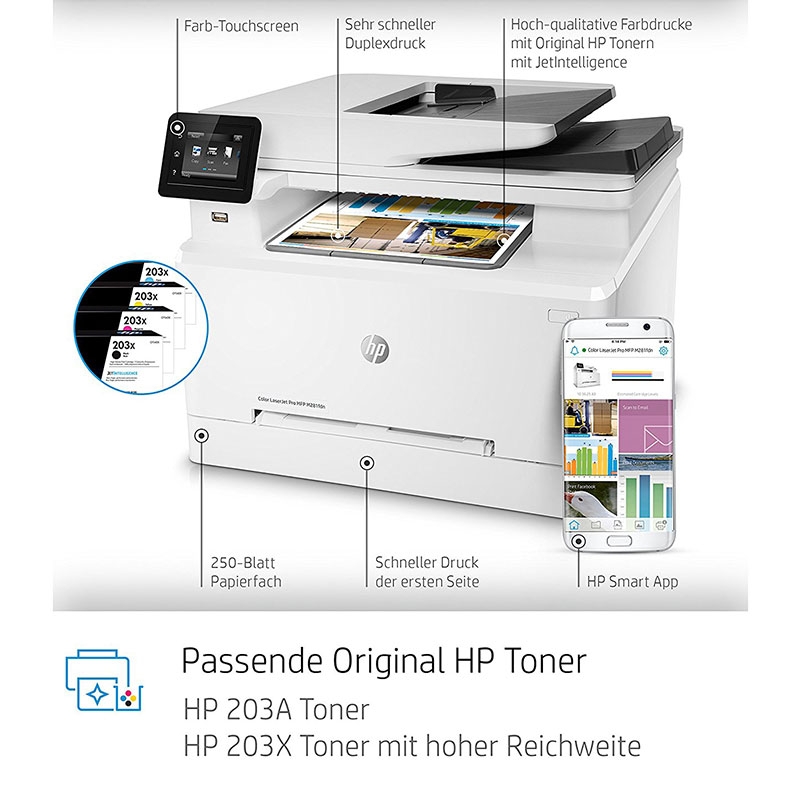 HP Color LaserJet Pro M281fdn Multifunktions-Farblaserdrucker