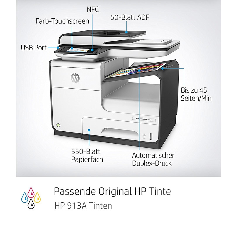 HP PageWide 377dw 4-in1 Multifunktionsdrucker