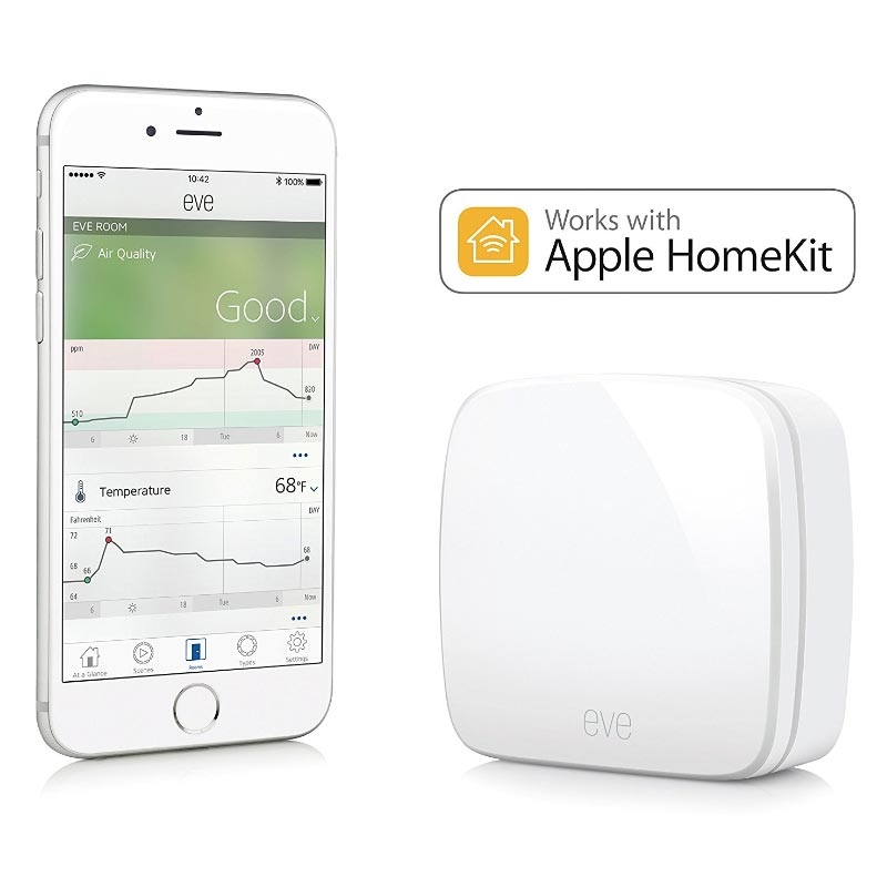 Elgato Eve Room - Kabelloser Raumklimasensor mit Apple HomeKit-Unterstützung