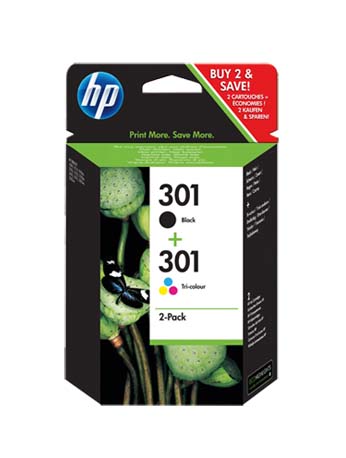 Hewlett Packard NO. 301 Multipack Tintenpatrone schwarz + farbe