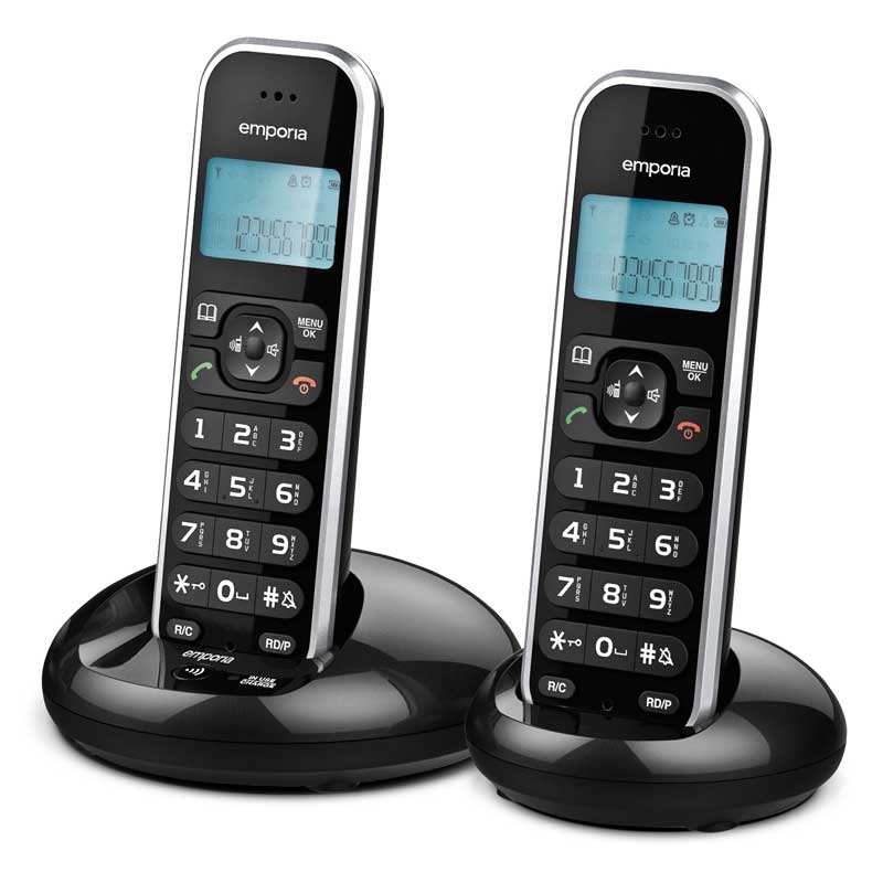 Emporia FB85TWIN Schnurloses DECT Telefon schwarz  (2.Wahl)