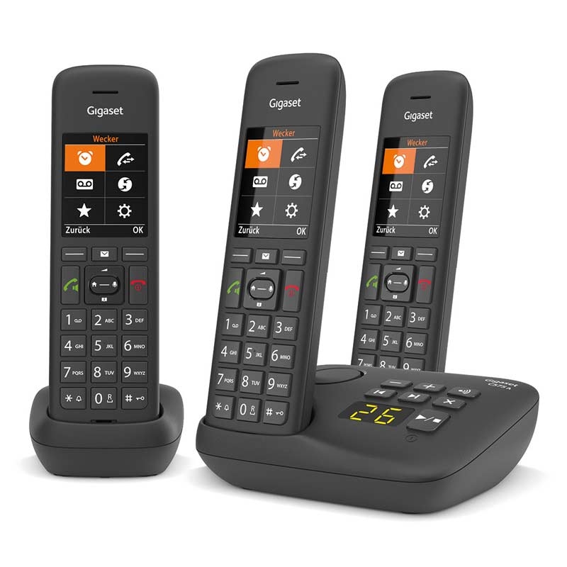 Gigaset C575A Duo Schnurlostelefon schwarz