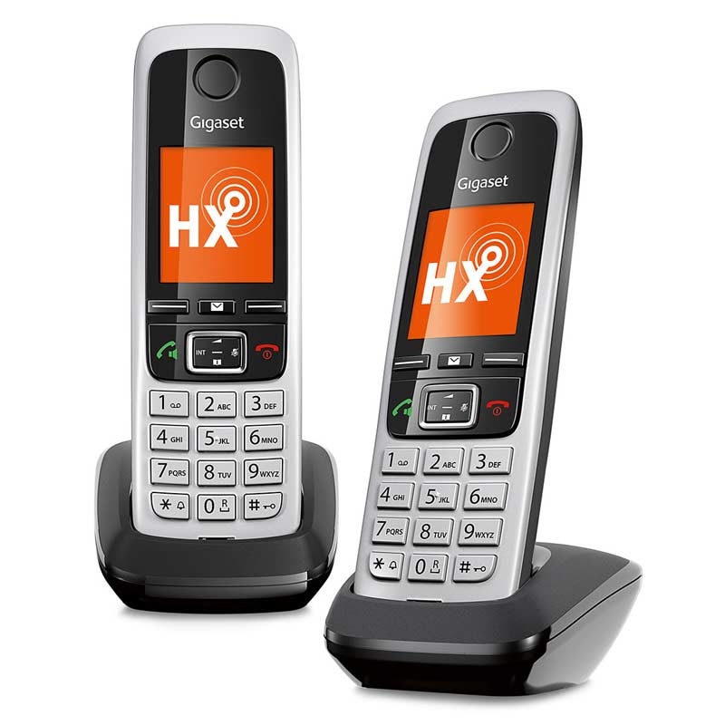 Gigaset C430HX Duo DECT-/VOIP Schnurlostelefon schwarz-silber