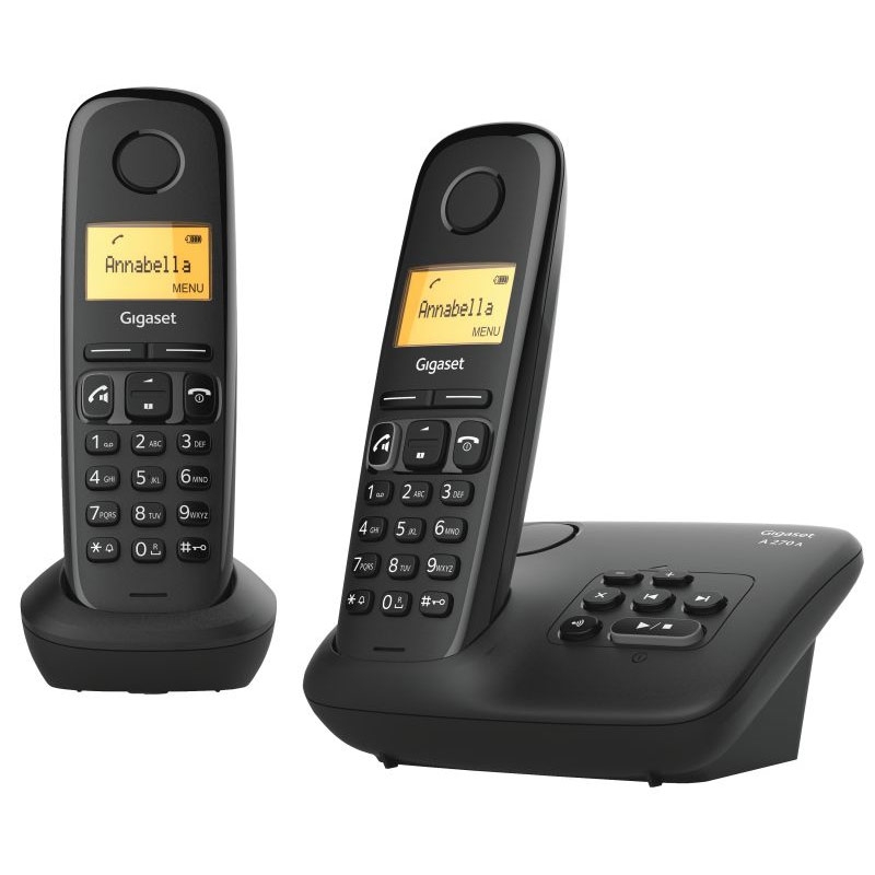 Gigaset A270A Duo Schnurlostelefon schwarz (2.Wahl)