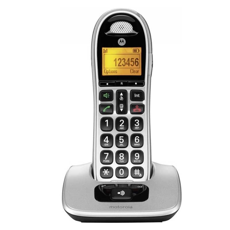 Motorola Solutions CD301 DECT Großtastentelefon schwarz/silber